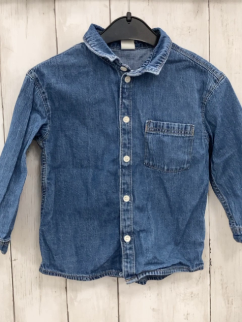 H&M  Hemd  Gr. 92  blau Jeans 