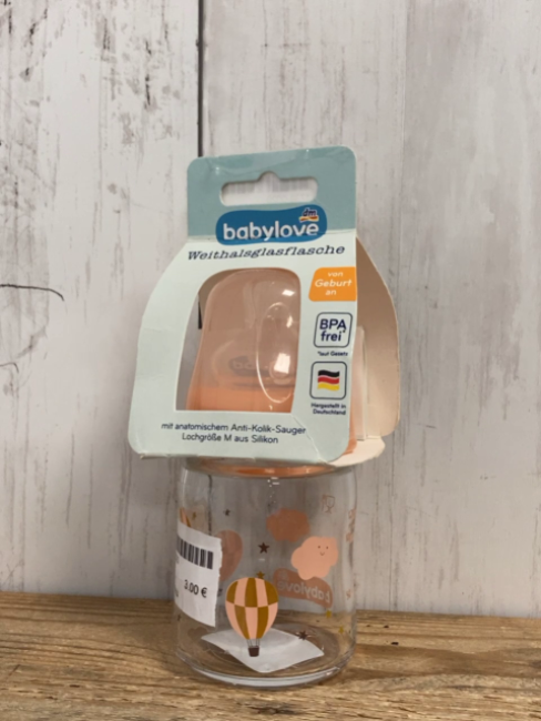 neu  Babyflasche  Glas Heißluftballons 