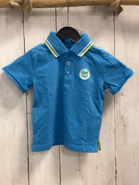 S´Oliver  Poloshirt Gr. 74  hellblau Tierkopf hellgrün weißer Streifenbund 