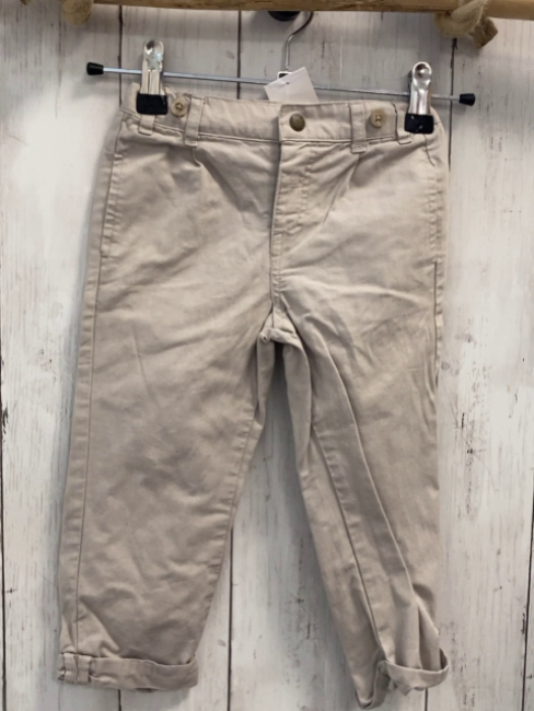 Vertbaudet  Hose  Gr. 86  hellgrau kariert Bund verstellbar 