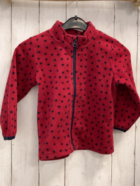 Name it  Fleecejacke  Gr. 98  rot schwarze Punkte 