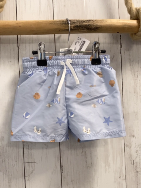 H&M  Badehose  Gr. 62  hellblau Muscheln 