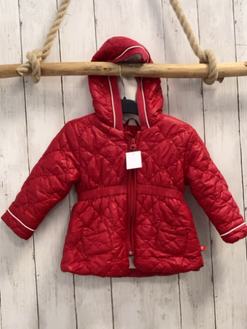 Kanz  Winterjacke  Gr. 80  rot Kapuze mit weißem Plüschfutter 