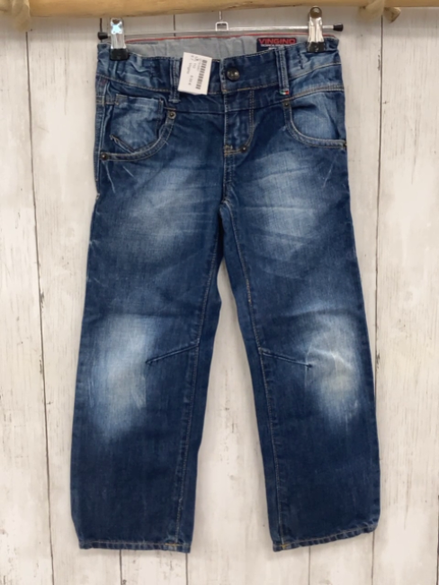 Vingino  Hose  Gr. 110  blau Jeans Bund verstellbar 