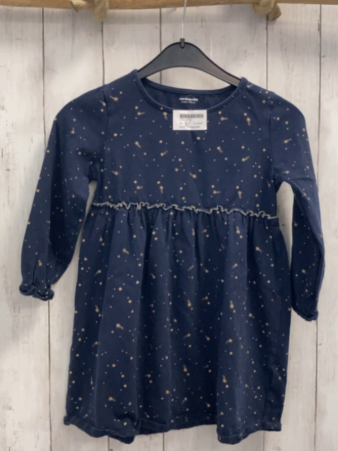 Vertbaudet  Kleid  Gr. 116  blau goldene Sterne 