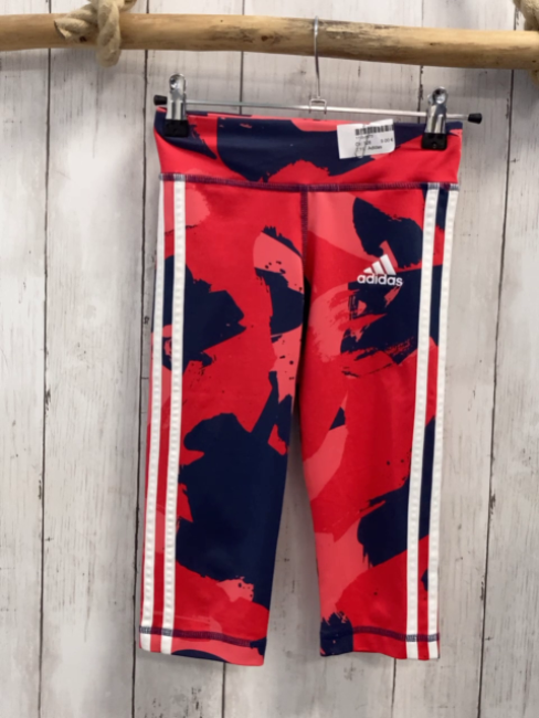 Adidas Sportleggings Gr. 128  rot blau caprilänge