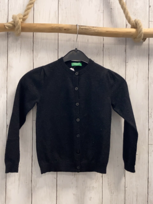 Benetton Strickjacke Gr. 110  schwarz Glitzer