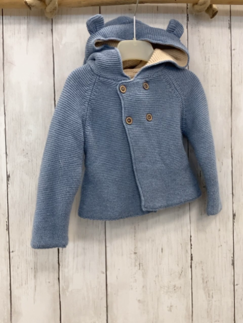 Sfera  Strickjacke  Gr. 68  hellblau Kapuze 