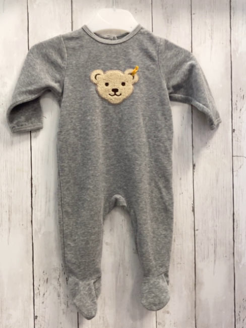 Steiff  Strampler  Gr. 68  grau Nicky 