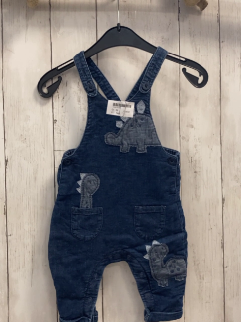 Next  Latzhose  Gr. 68  blau Jeans Dinos 