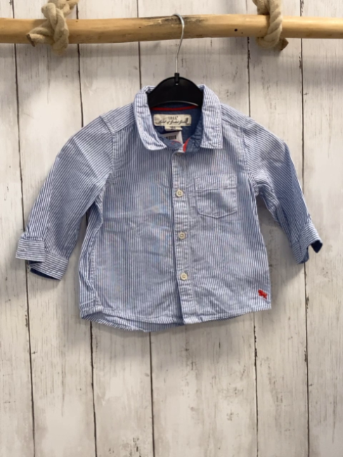 H&M  Hemd  Gr. 74  hellblau weiße Streifen 