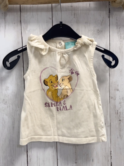 Disney T-Shirt  Gr. 74  creme Simba + Nala 