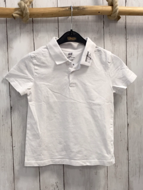 H&M T-Shirt  Gr. 110  weiß Polokragen
