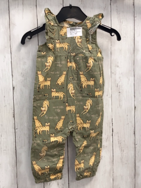   Jumpsuit Gr. 74  kiwi Leoparden Rüschen