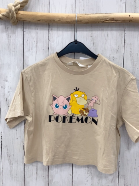 H&M  T-Shirt  Gr. 134/140  beige Pokemon 