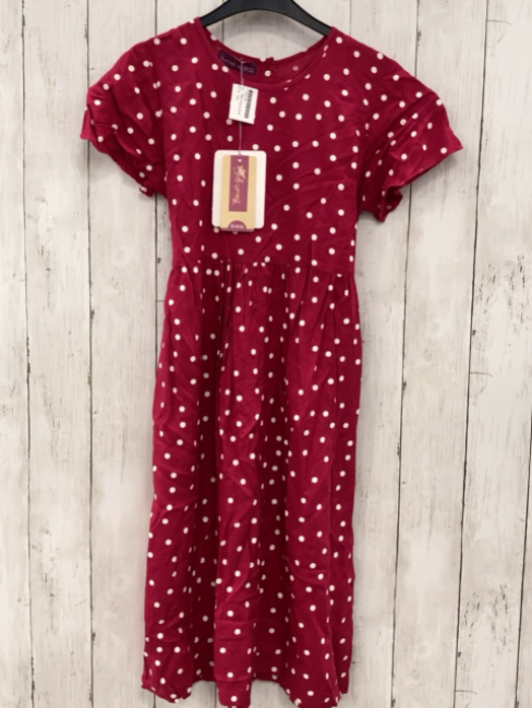 neu  Kleid  Gr. 146/152  rot weiße Punkte 