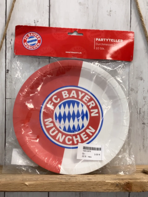 neu  Pappteller  weiß rot Bayern München