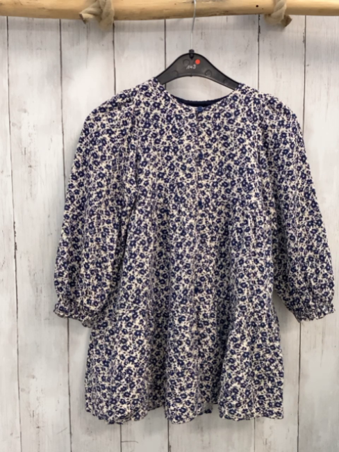 Zara  Kleid  Gr. 116  weiß blaue Blumen