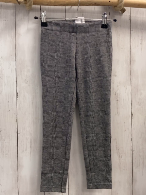   Jeggings  Gr. 116  grau hellgrau schwarz kariert 