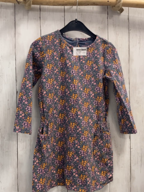   Kleid  Gr. 110  blau Blumen 