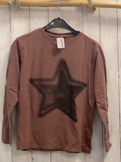 Zara  Langarmshirt Gr. 152  rost grauer Stern 