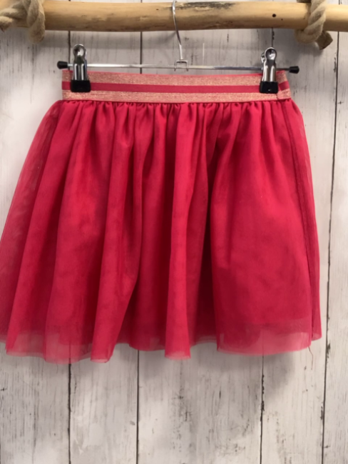 H&M  Rock Gr. 110  pink Tüllrock mit goldenem Glitzerbund 