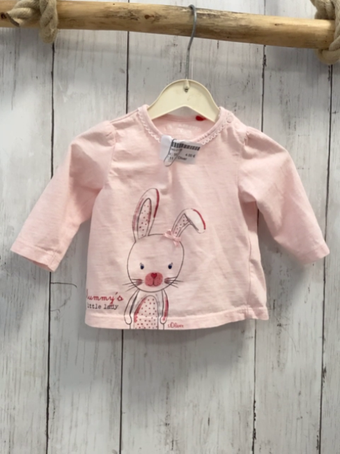 S´Oliver  Langarmshirt  Gr. 56  rosa Hase 
