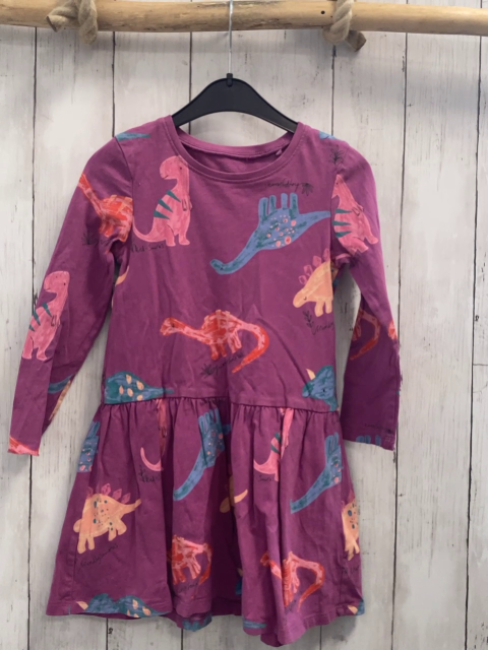 next  Kleid  Gr. 110  pflaume bunte Dinos 