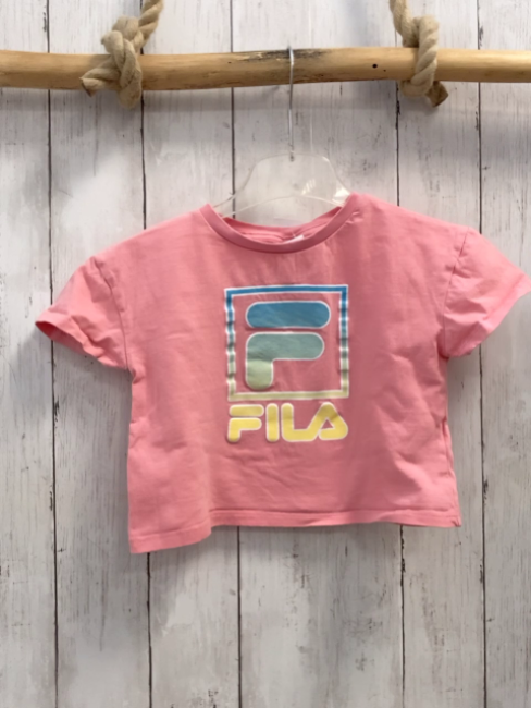 Fila  T-Shirt  Gr. 104  rosa buntes Label 