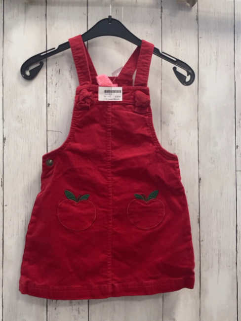 Isaac Mizrahi  Kleid  Gr. 110  rot Kord Äpfel 