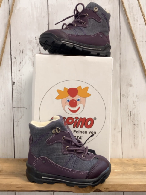 Ricosta  Boots  Gr. 22  brombeere grau schwarze Sohle warm gefüttert NP 69,95 € 