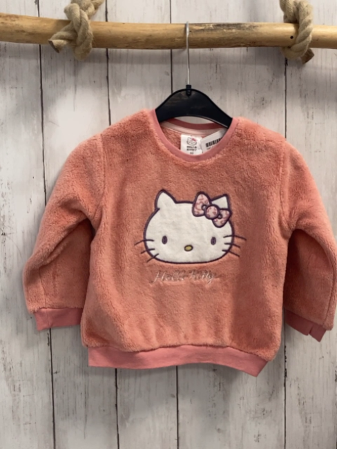   Pullover Gr. 80  lachs Plüsch Hello Kitty 