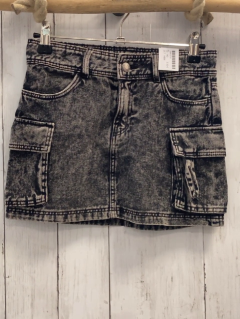 H&M  Rock Gr. 140  grau Jeans Bund verstellbar 