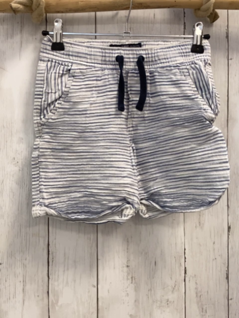 H&M  Shorts  Gr. 134  weiß blaue Streifen blaue Kordel 