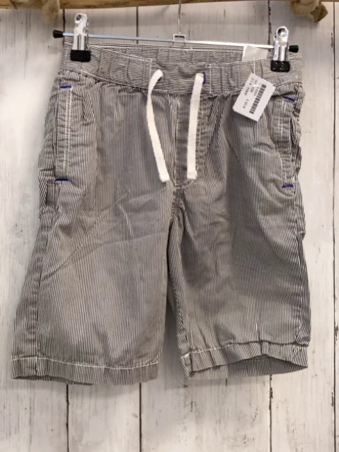 H&M  Shorts  Gr. 128  grau hellgraue Streifen weiße Kordel 