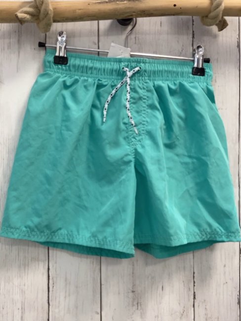 H&M  Badeshorts  Gr. 134  türkis weiß bunte Kordel 