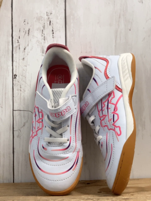 Kappa  Schuhe  Gr. 30  weiß hellrote Streifen + Label 