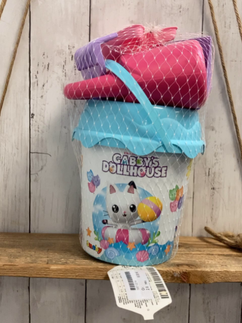 neu  Plastikspielzeug  Sandspielzeug Eimer + Zubehör Gabbys Dollhouse 