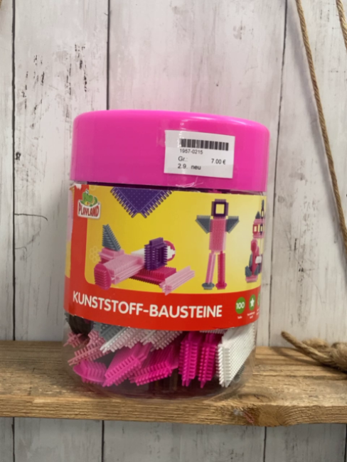 neu  Plastikspielzeug  Bausteine Klippos im Eimer 