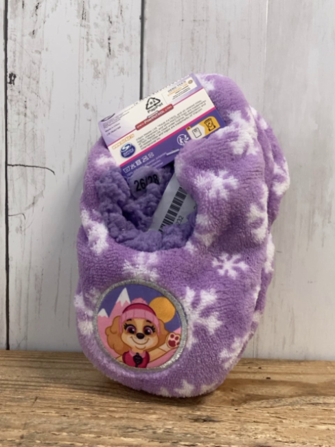 neu  Hausschuhe  Gr. 26/28  flieder weiße Kistalle Paw Patrol 