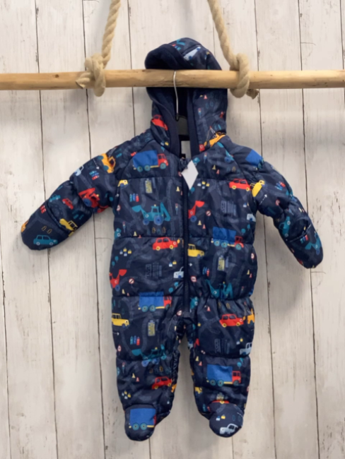 bluezoo Winteroverall Gr. 56  blau bunte Fahrzeuge