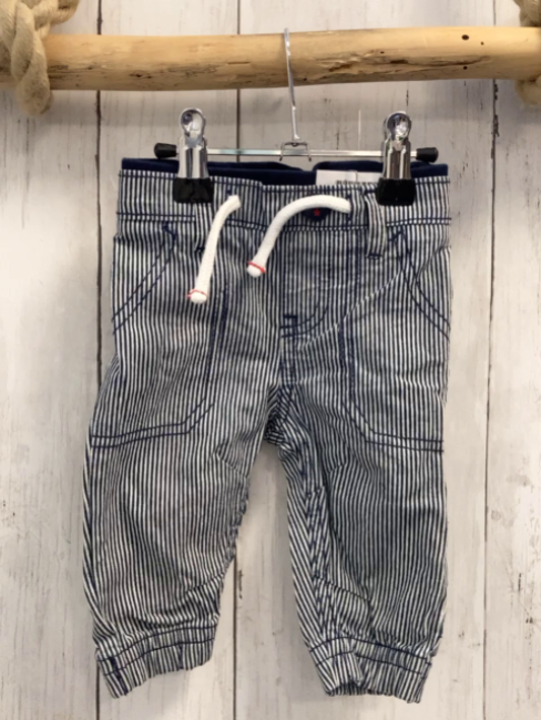 nutmeg Hose Gr. 68  blau weiß gestreift Kordel 