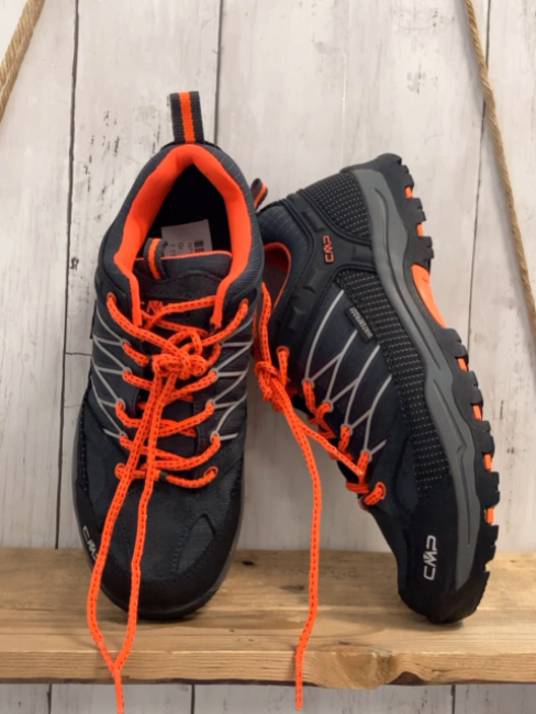 CMP  Schuhe  Gr. 39  dunkelgrau schwarz orange Bund + Schnürwenkel 