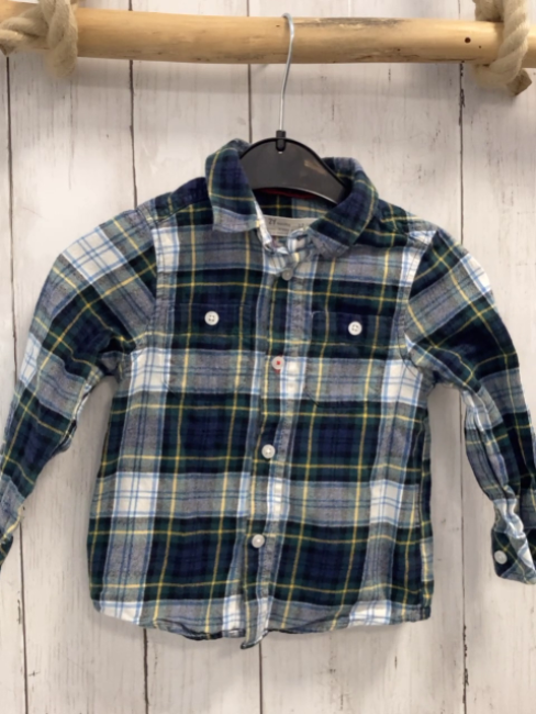 zy Hemd  Gr. 80  grün blau gelb weiß kariert 