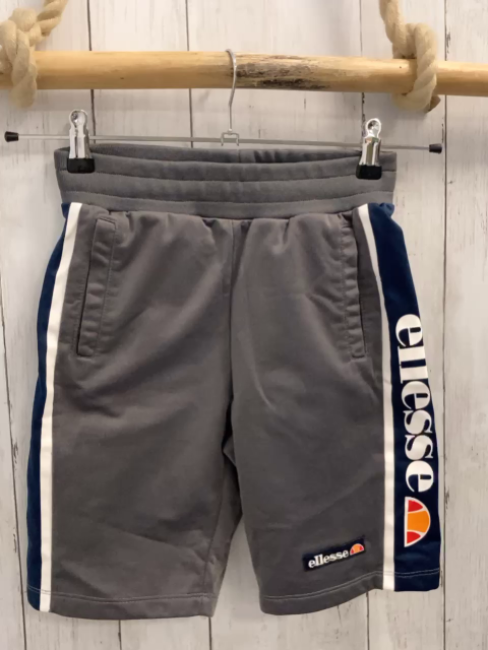 Ellesse Sportshorts  Gr. 146  grau blau weiße Seitenstreifen mit weißer Schrift 