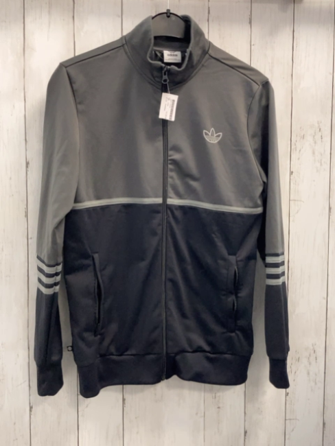 Adidas Joggingjacke Gr. 164  grau schwarz