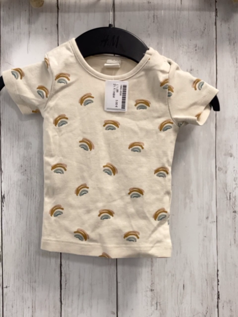 H&M  T-Shirt  Gr. 86  beige Bögen 