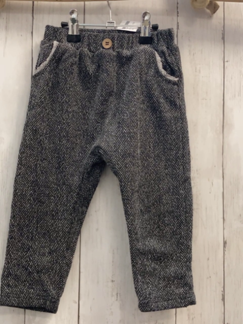   Jeggings Gr. 92  grau hellgrau schwarz gemustert 