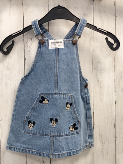 zara Latzkleid Gr. 104  blau Jeans Mickey Mouse