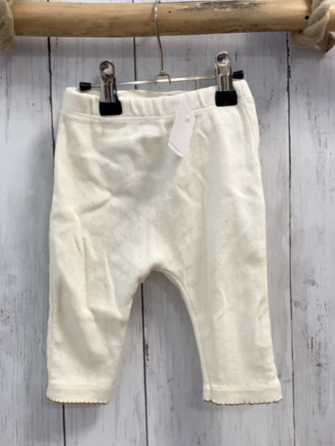 zara Leggings Gr. 68  weiß Lochmuster